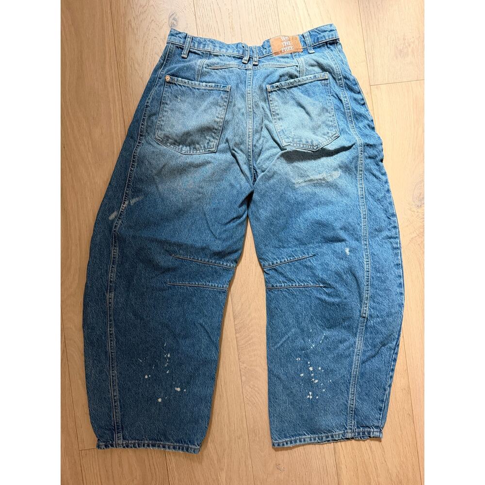 We The Free Good Luck Mid Rise Barrel Leg Jeans Size 28 - Picture 11 of 15